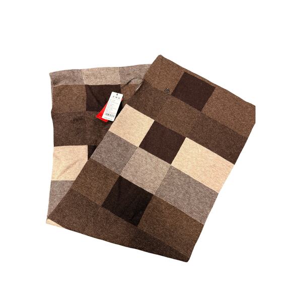 Shanghai Story (Shangguli) Other - Shanghai Story Men's Luxury Brown Plaid Wool Scarf NWT